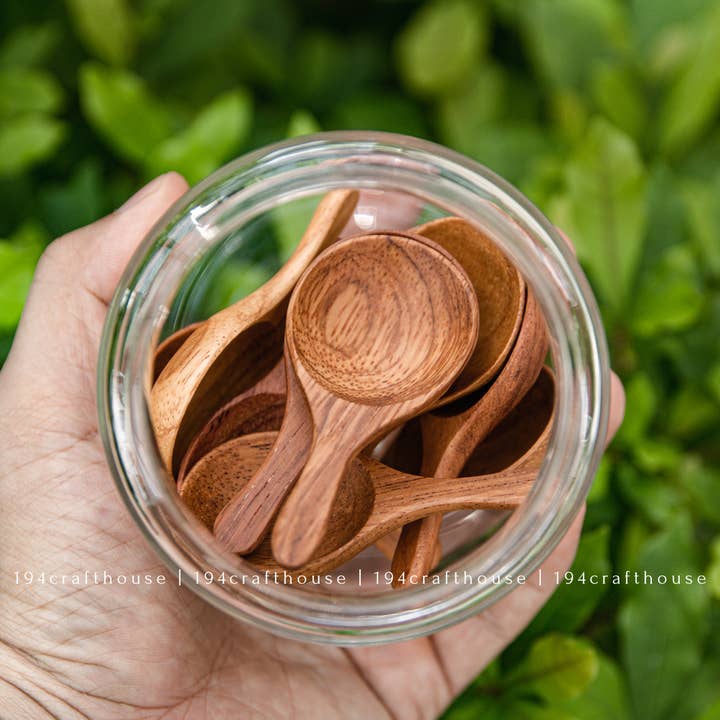 194 Craft House - Wholesale Measuring spoon - Spices Small Wooden Spoons, Wooden Scoop - Measuring Spoons5