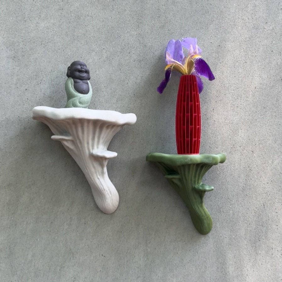 Brehmwood Creative - Wholesale Wall Mounted Shelf - Oyster Fungi Floating Shelf - Unique Mushroom Decor with 20 Color Options for Any Room6