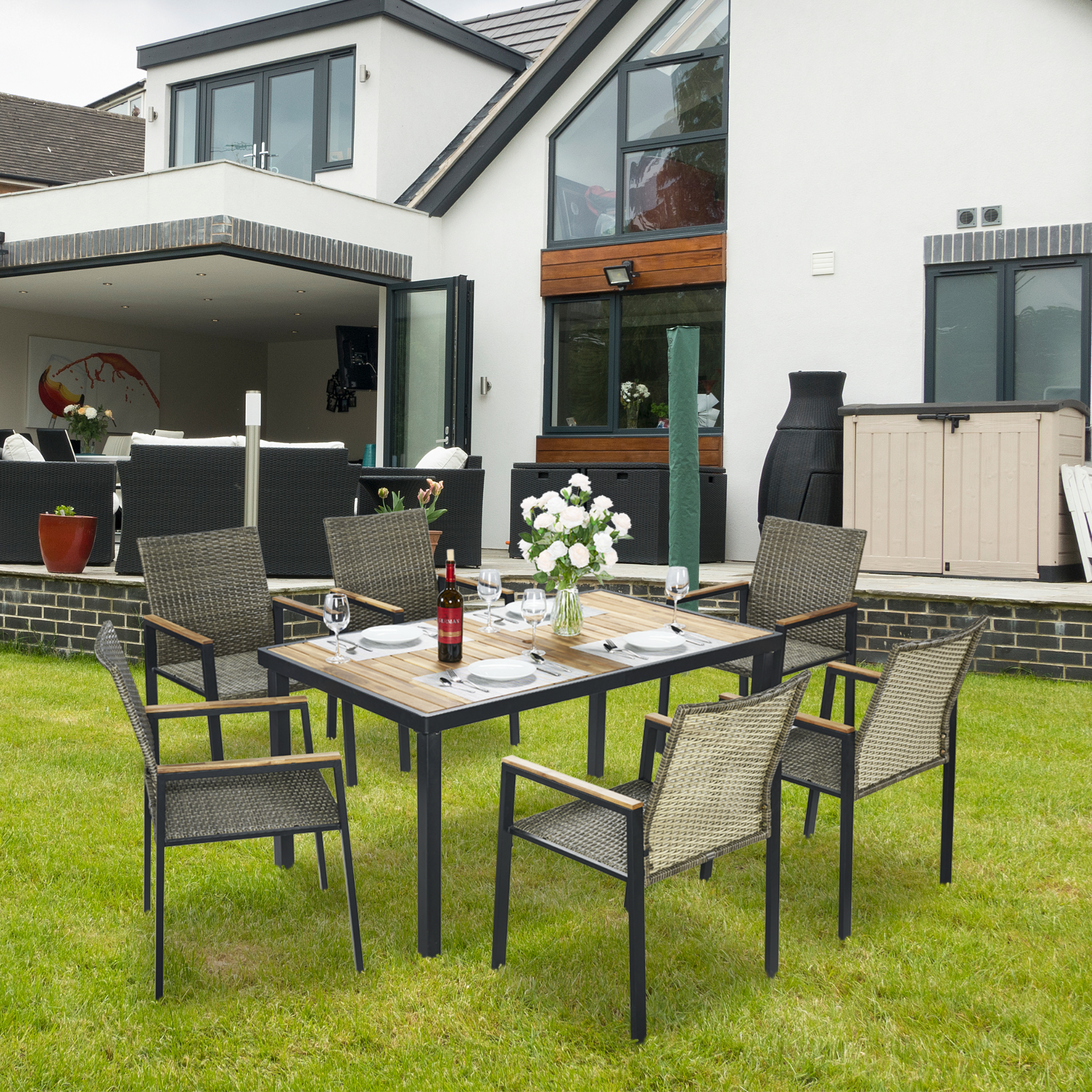 HOMYCASA DESIGN INC - Wholesale Patio Set - All-Weather Outdoor Patio Furniture Sets for Backyard Garden94