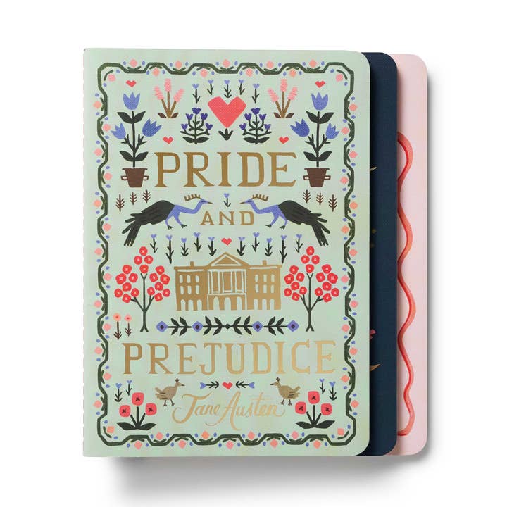 Assorted Set of 3 Jane Austen Notebooks for wholesale by Rifle Paper Co