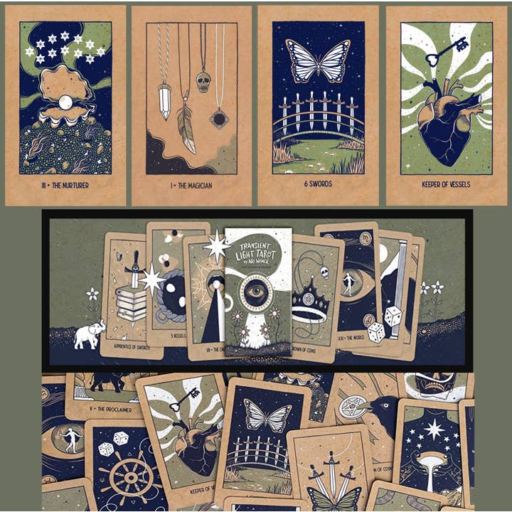 Microcosm Publishing & Distribution - Wholesale Tarot Cards - Transient Light Tarot: An 81-Card Deck & Guidebook