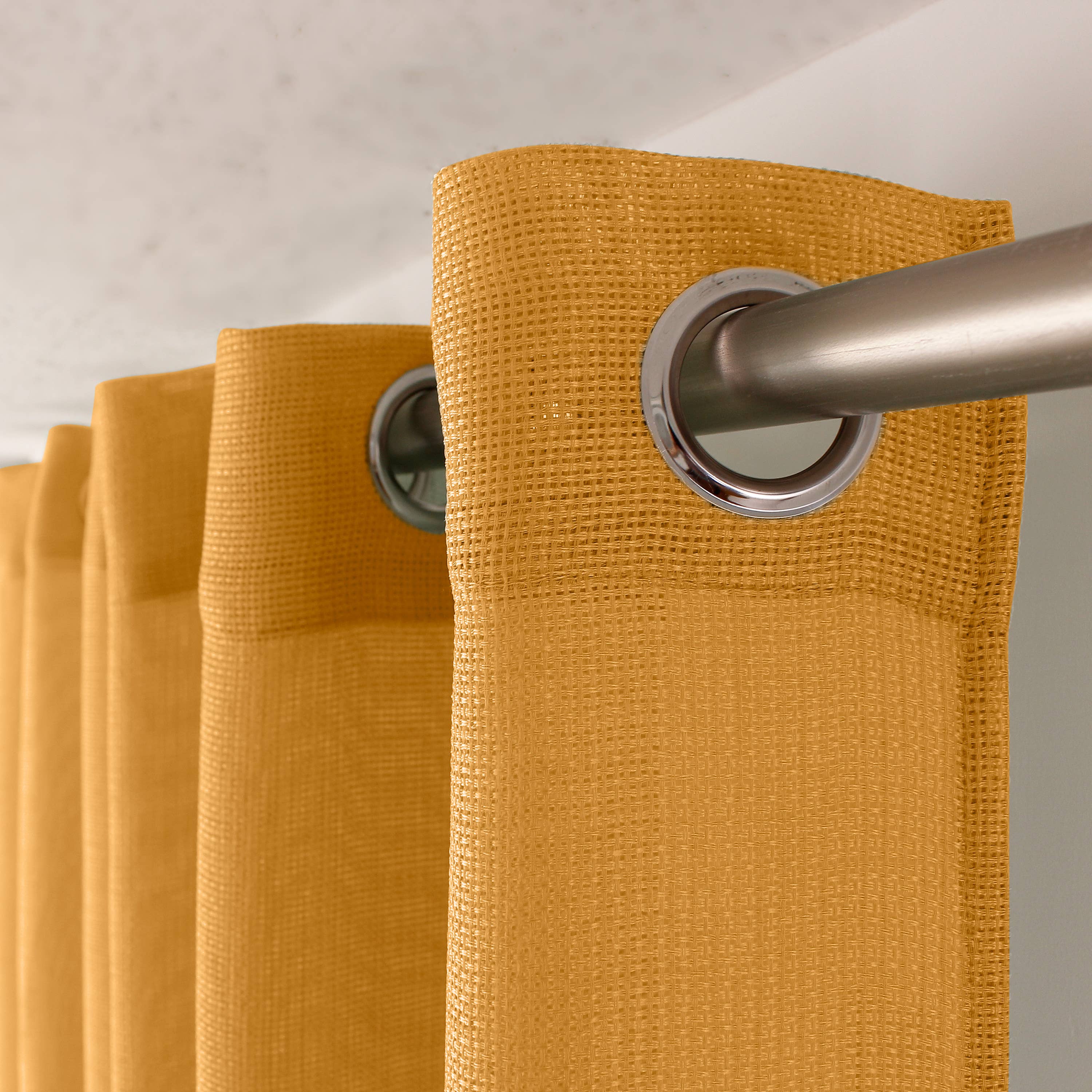 DECOSTARS - CmaDECO - Vente Rideaux - Voilage ajouré avec Œillets, 140x240cm, Collection JELLY15