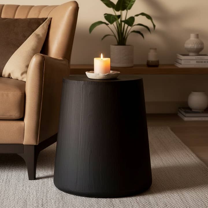 Lopat pine wood End Table Ebony for wholesale by Mango Furniture Inc.