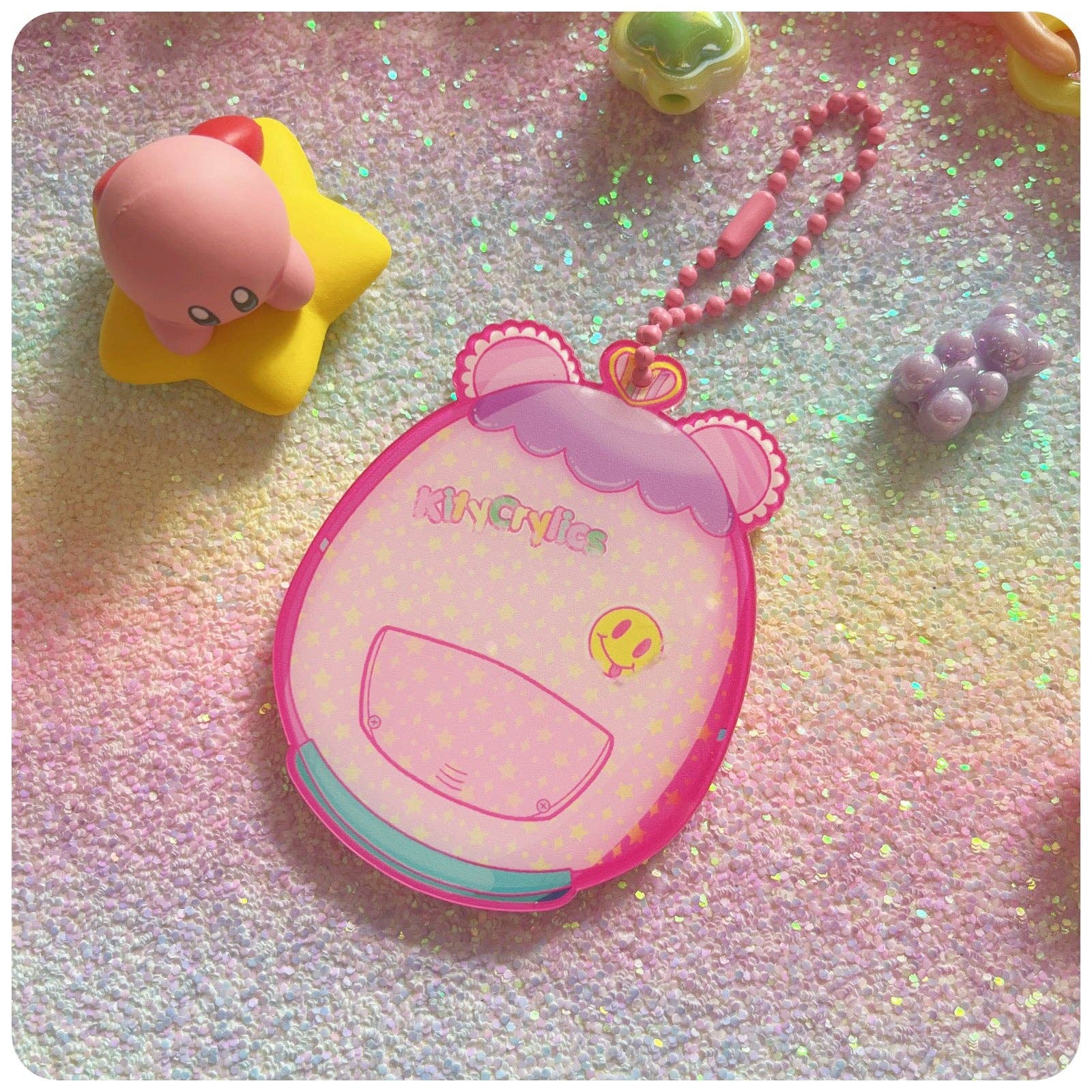 KityCrylics - Wholesale Keychain - Women's - KityCrylics Dreamland Kirby Tamagotchi Acrylic Keychain1