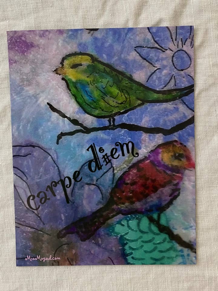 Carpe' Diem - Postkarte/Magnet für den Großhandel von Mia Moyad Studio