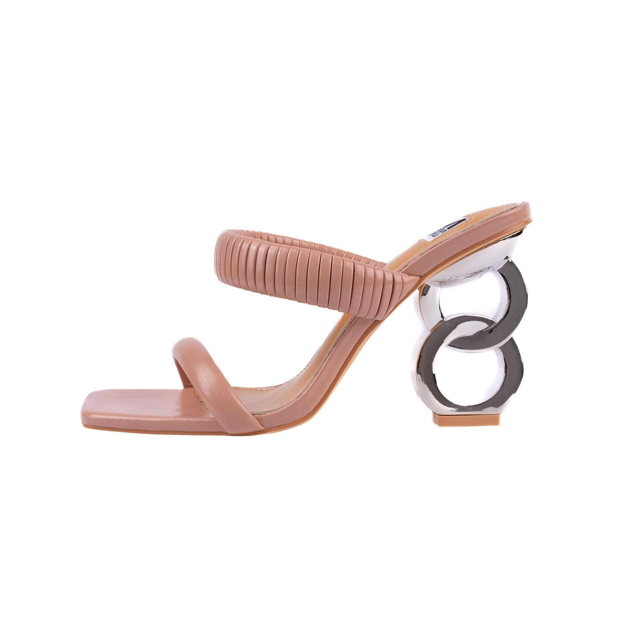 LADY COUTURE – Engroshandel Højhælede sko - Dame – Ninety Union RADDLE metalhæl plisseret tobåndsglide14