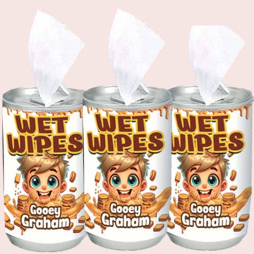 The S'mores Company - Wholesale Face & Body Wipes - Wet Wipes - Messy S'mores Collection - 16 Mini Cans in PDQ6