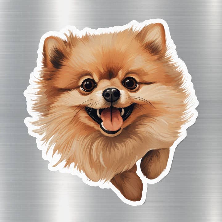 Pomeranian Charm Dog Sticker for wholesale by GraffMerch.com