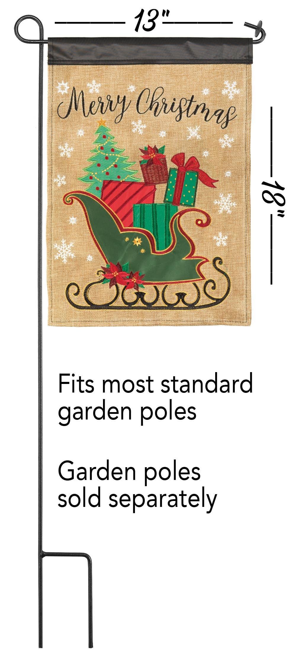 Magnolia – Großhandel Flagge – FROHE WEIHNACHTEN SCHLITTEN FLAG GARTEN1