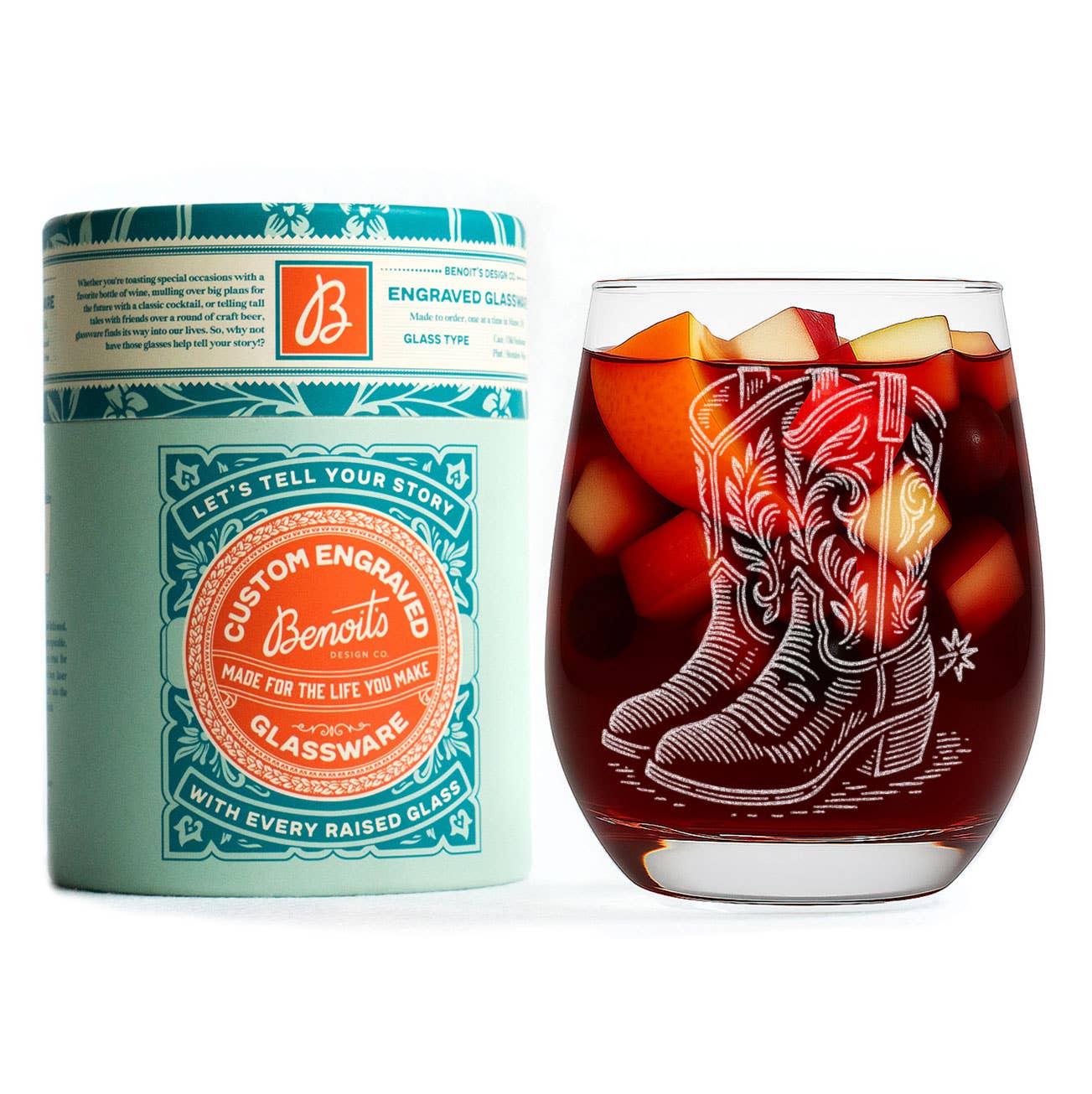 Benoit's Design Co. - Wholesale Cocktail/Liquor Glass - Cowboy Boots Drinking Glasses3