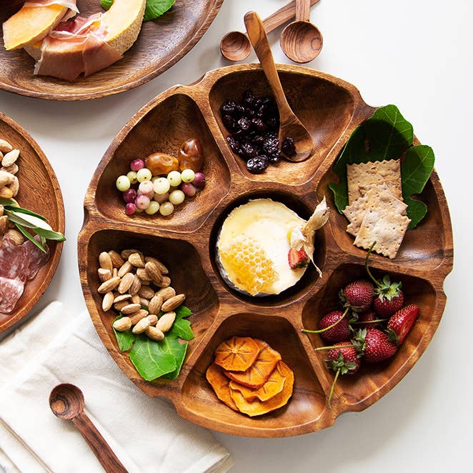 The Little Market - Vente Bol de service - Plat à légumes en bois d'acacia0