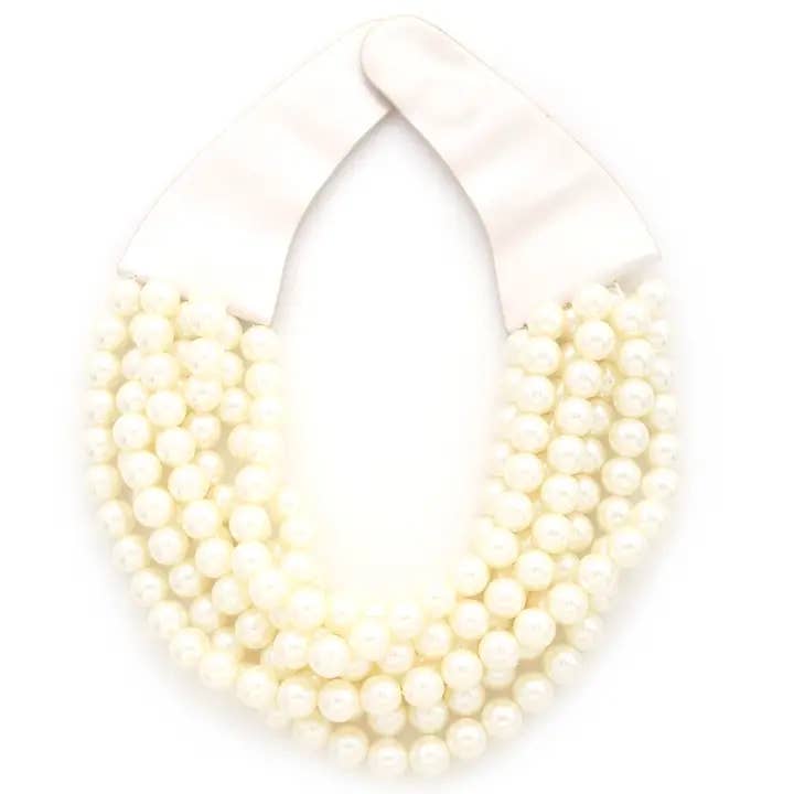 anbfashion - Wholesale Bib Necklace - CHUNKY BEADED LAYERED NECKLACE JKN-140