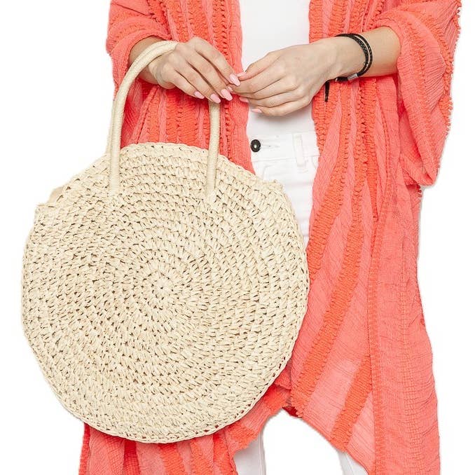 On The Go | Rattan Hand-Woven Boho Bag with Small Handles and other Purchase Wholesale boho beach bag. Free Returns & Net 60 Terms on Faire trending on Faire.