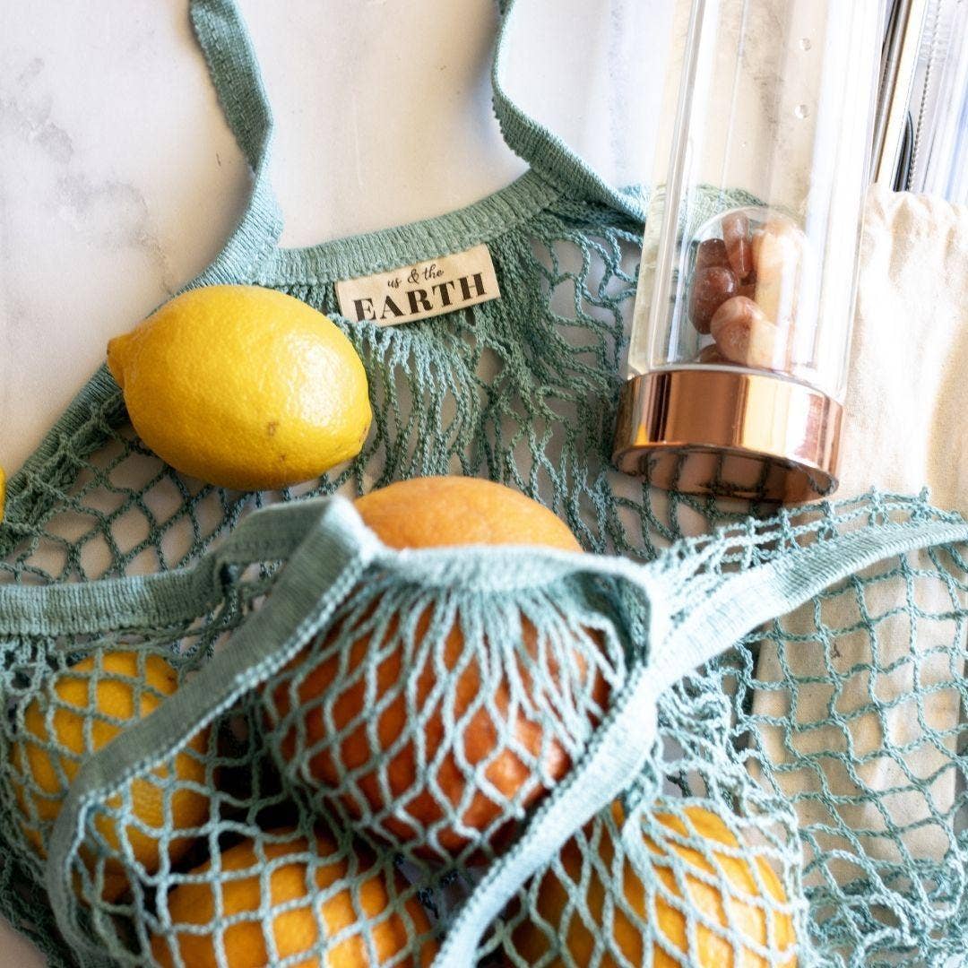 Us and The Earth - Wholesale Grocery/Shopping Bag - Reusable Cotton Shopping Net Bag22