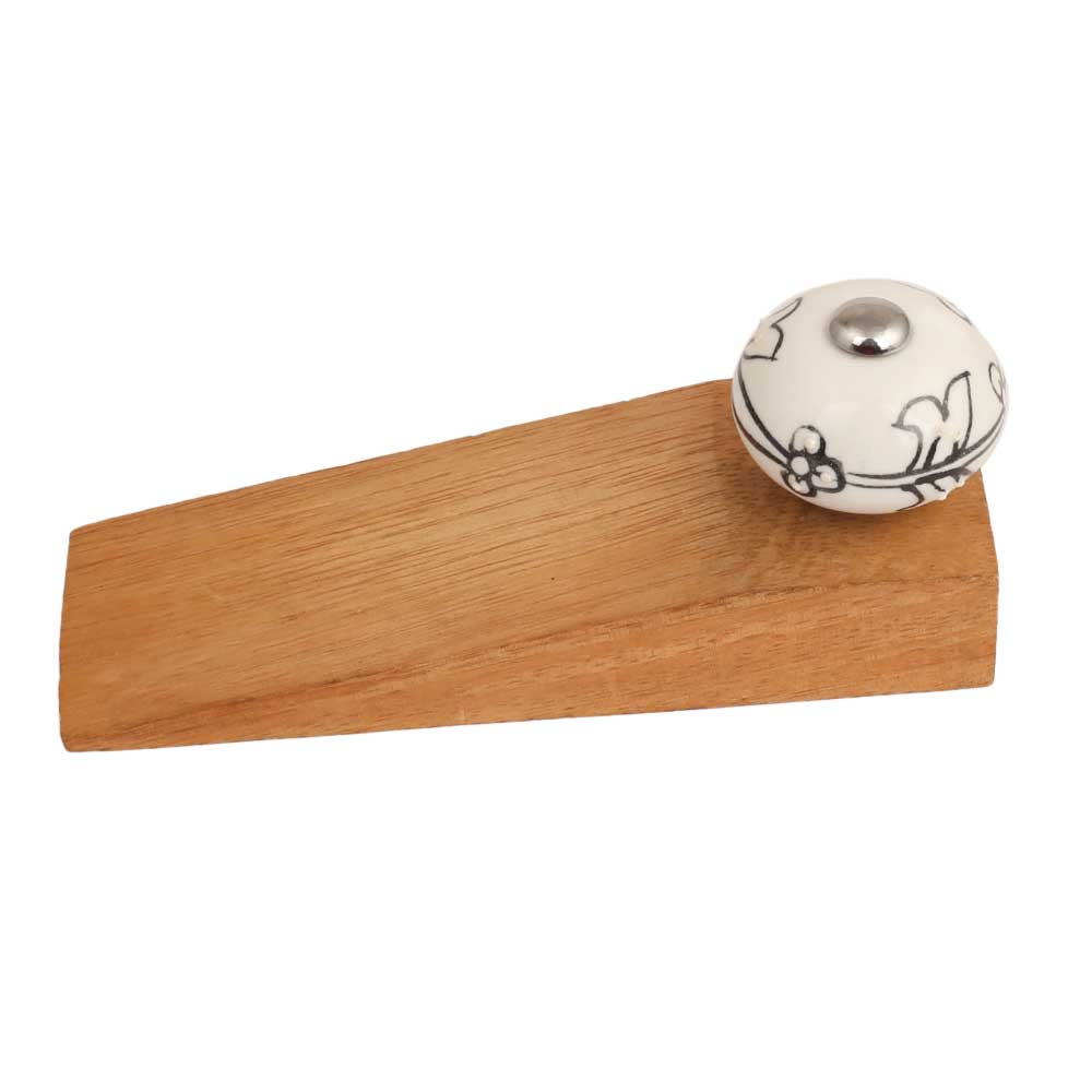 Black White 1 Piece Floral Door Stopper to Keep Door Open for wholesale on Faire1