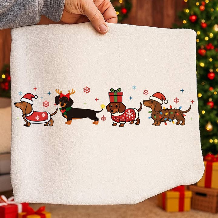 Maglietta di Natale Bassotto, Felpa di Buon Natale per la vendita all'ingrosso da parte di NVC Ecommerce LLC