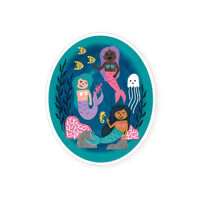 Mermaid Sticker for wholesale by Hideaway House Studio