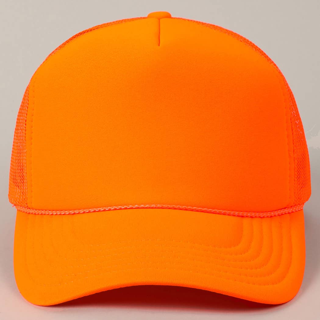 Fashion City - Wholesale Trucker Hat - Unisex - Solid Color OTTO 5-Panel Foam Mesh Back Trucker Hat8