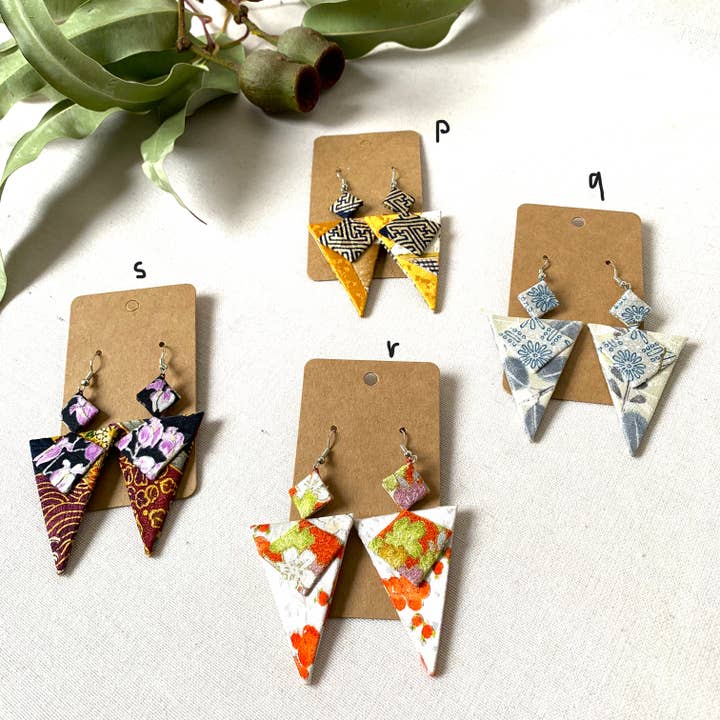 Sophie Silks - Wholesale Dangle earrings - Diamond Arrows Kimono Earrings3