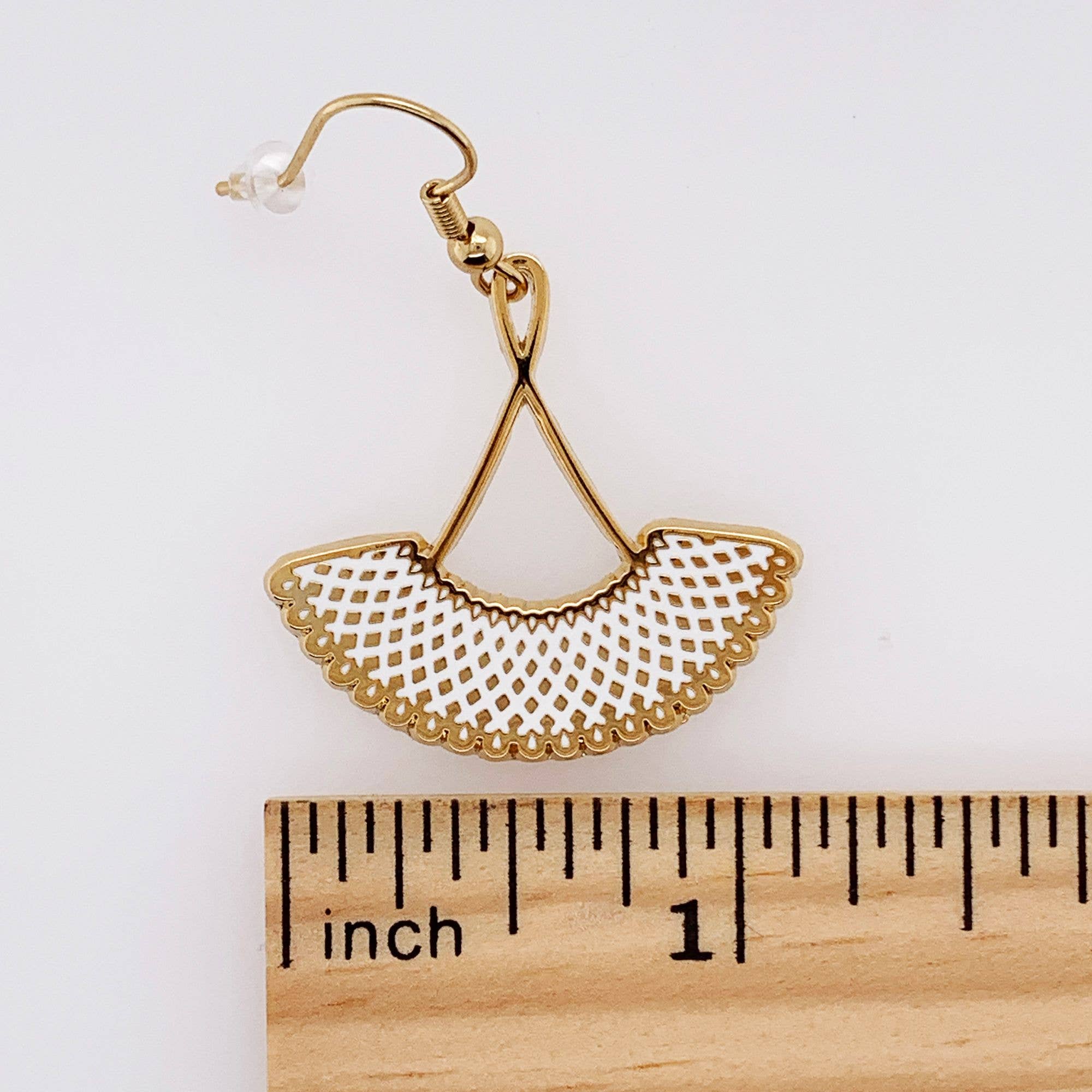 Dissent Pins - Wholesale Dangle Earrings - RBG Favorite Collar Drop Earrings - 24k Gold3