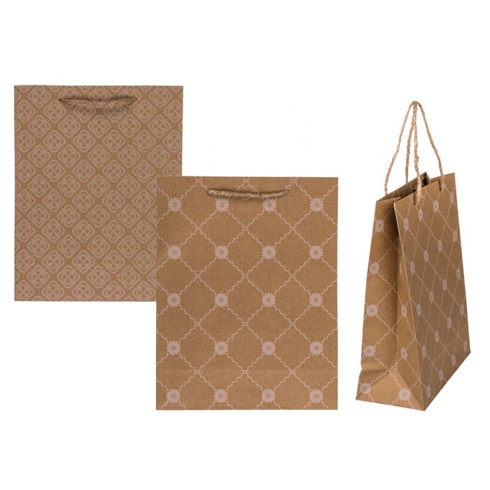 Out of the blue KG - Wholesale Gift Bag - Kraft paper bag,with floral ornament,