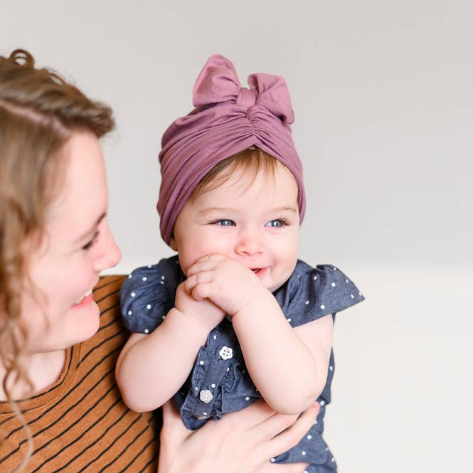 BluTaylor® - Wholesale Baby Headwrap - Baby - Classic Head Wrap Hat - Mauve1