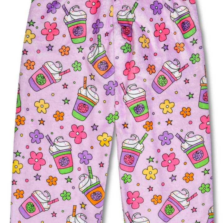 Pumpkin Lattes Plush Pants (X-Small (4-6)) for wholesale by Iscream