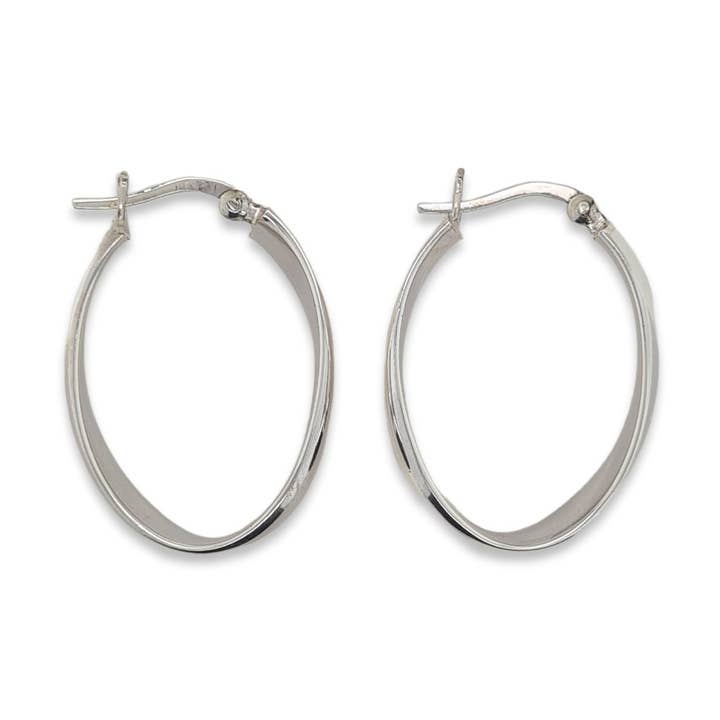 HOOPS S/S HALF ROUND 5 X 25mm for wholesale by Mountain Creek Jewellery