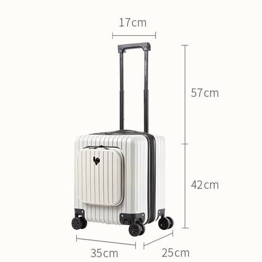 K-Wonderland - Wholesale Luggage - Go Beyond 17" Carry-On Ivory Pearl Expendable Zipper12