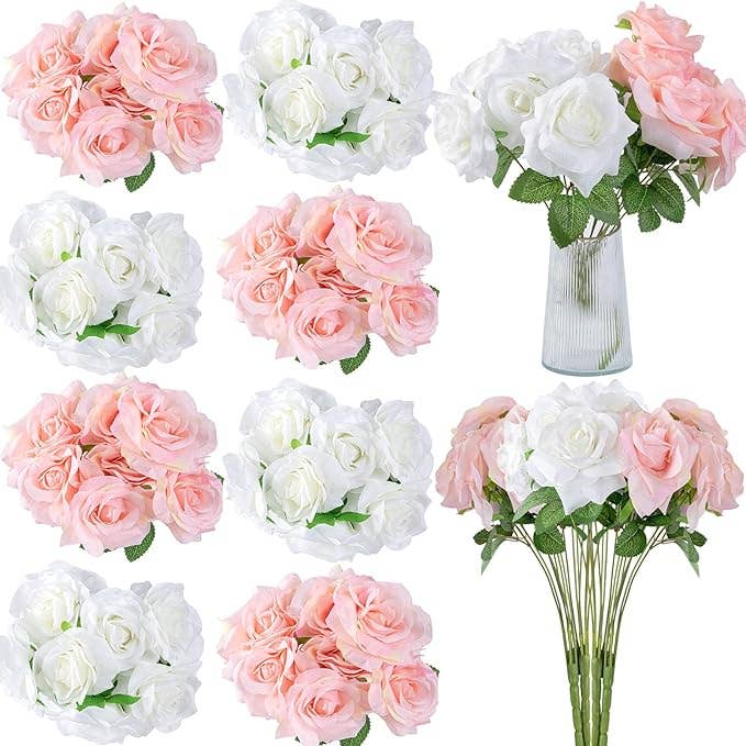 18 Bunches Artificial Rose Bouquet and other Purchase Wholesale white artificial roses. Free Returns & Net 60 Terms on Faire trending on Faire.