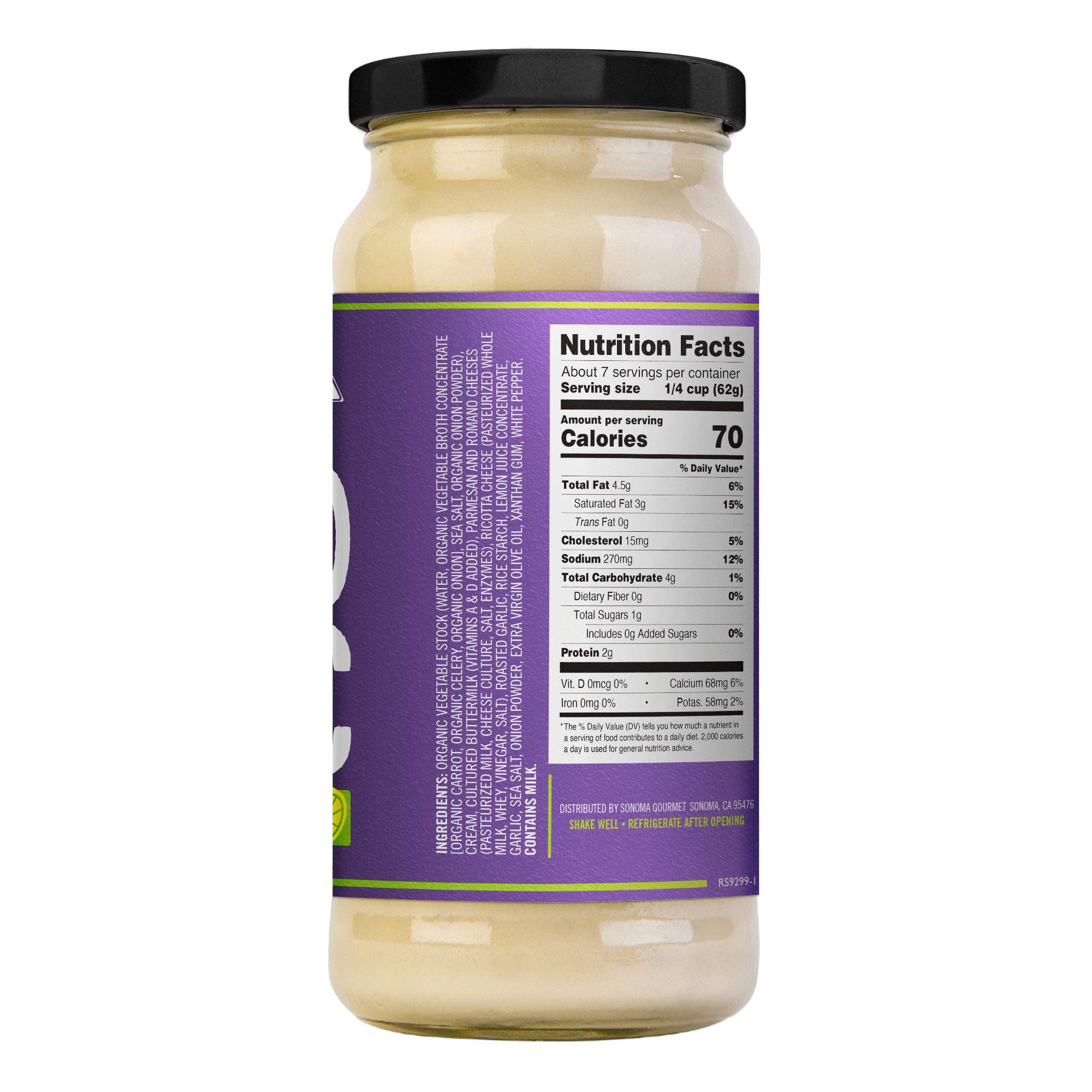 Sonoma Gourmet - Wholesale Pasta Sauce - Roasted Garlic Alfredo2