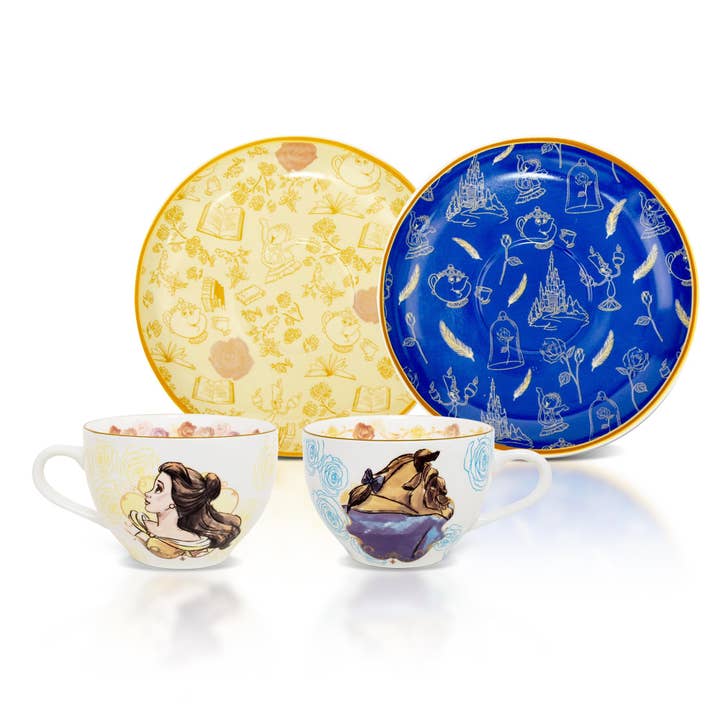 Beauty and the Beast 2 Piece Tea Cup & Saucer Set for wholesale by Toynk