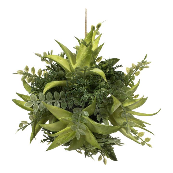 Vickerman 5" Mixed Variety Green Succulent Ball for wholesale by Vickerman