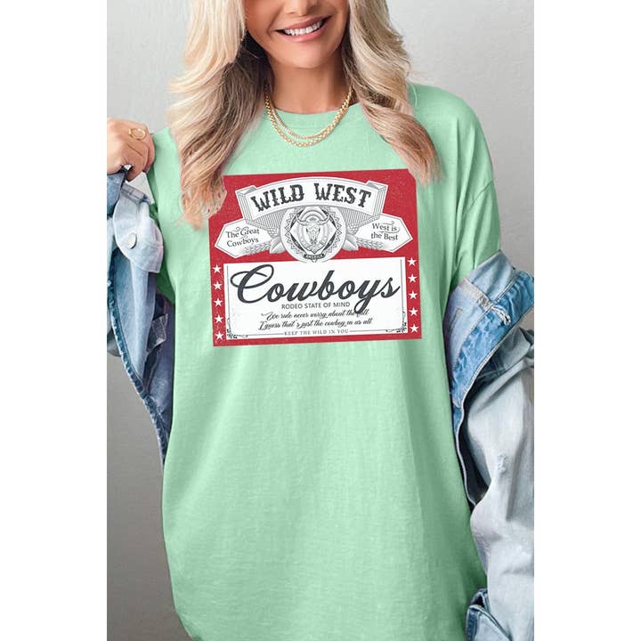 COLORBEAR - Wholesale T-Shirt (Graphic) - Women's - Wild West Cowboys Graphic Heavyweight T Shirts