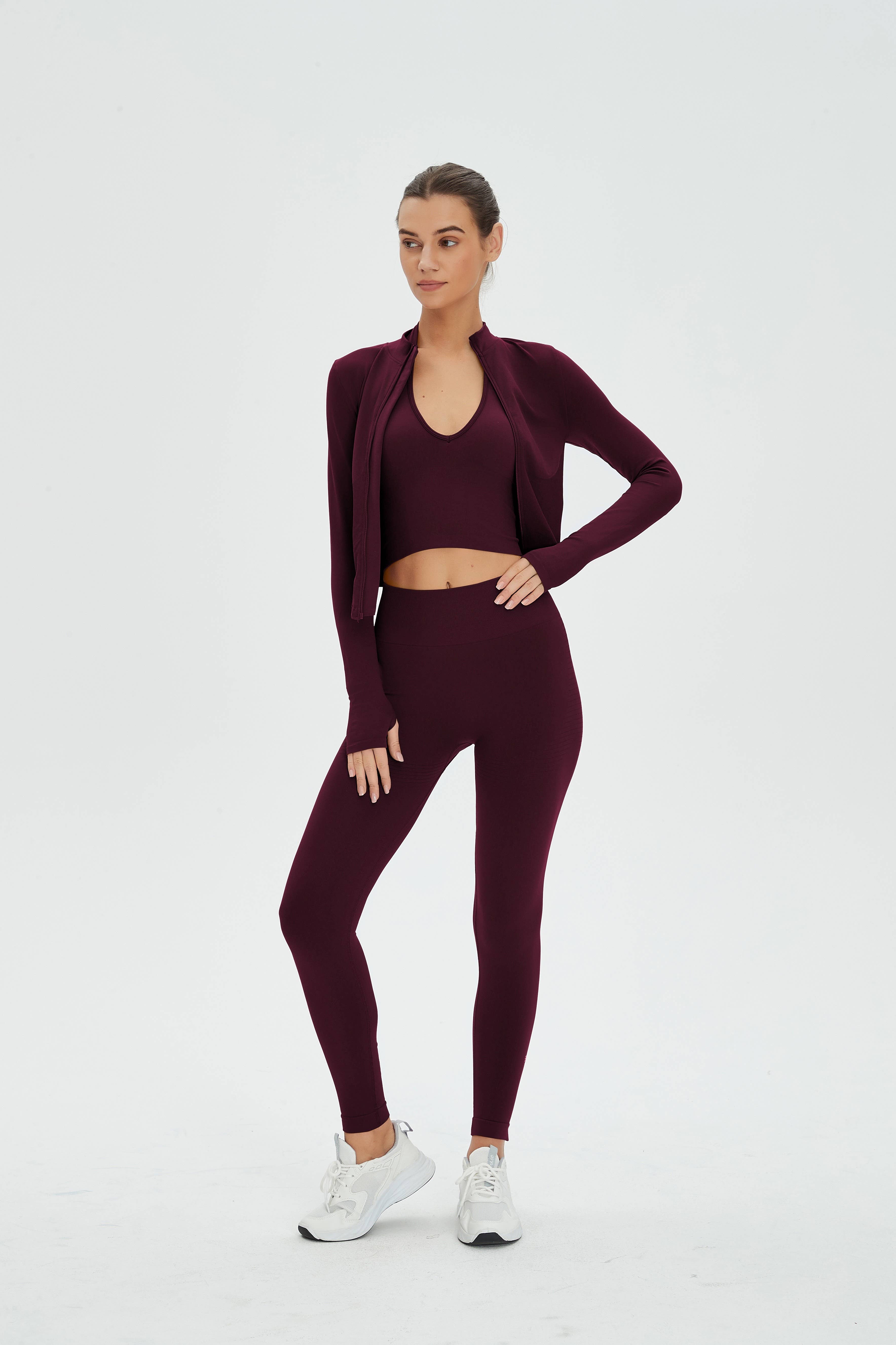 Mantra Active – Großhandel Sport-/Lounge-Leggings – Damen – Camilia Nahtlose Rippstrick-Leggings mit hohem Bund8