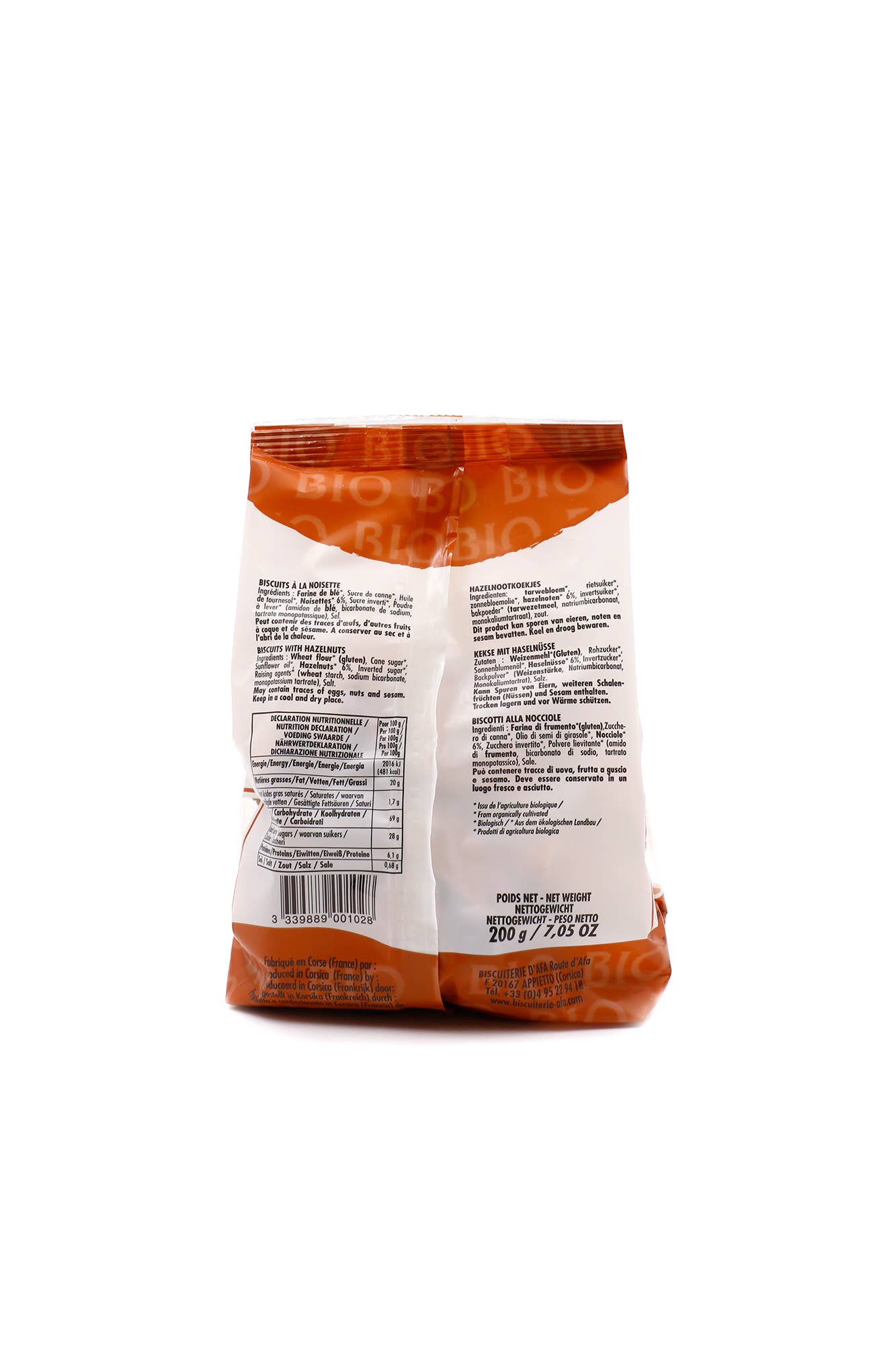 BISCUITERIE D'AFA - Wholesale Cookie - Organic canistrelli with hazelnuts1