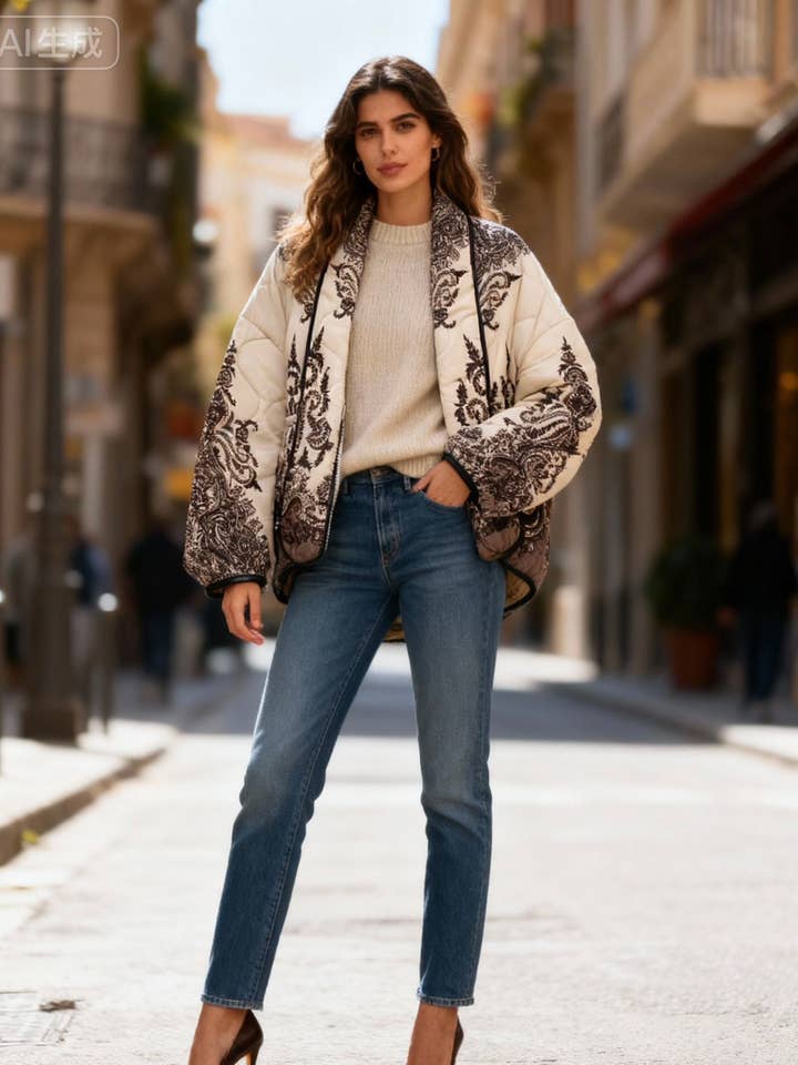 Cielo fashion - Venta al por mayor Abrigo - Mujer - ABRIGO ESTAMPADO0