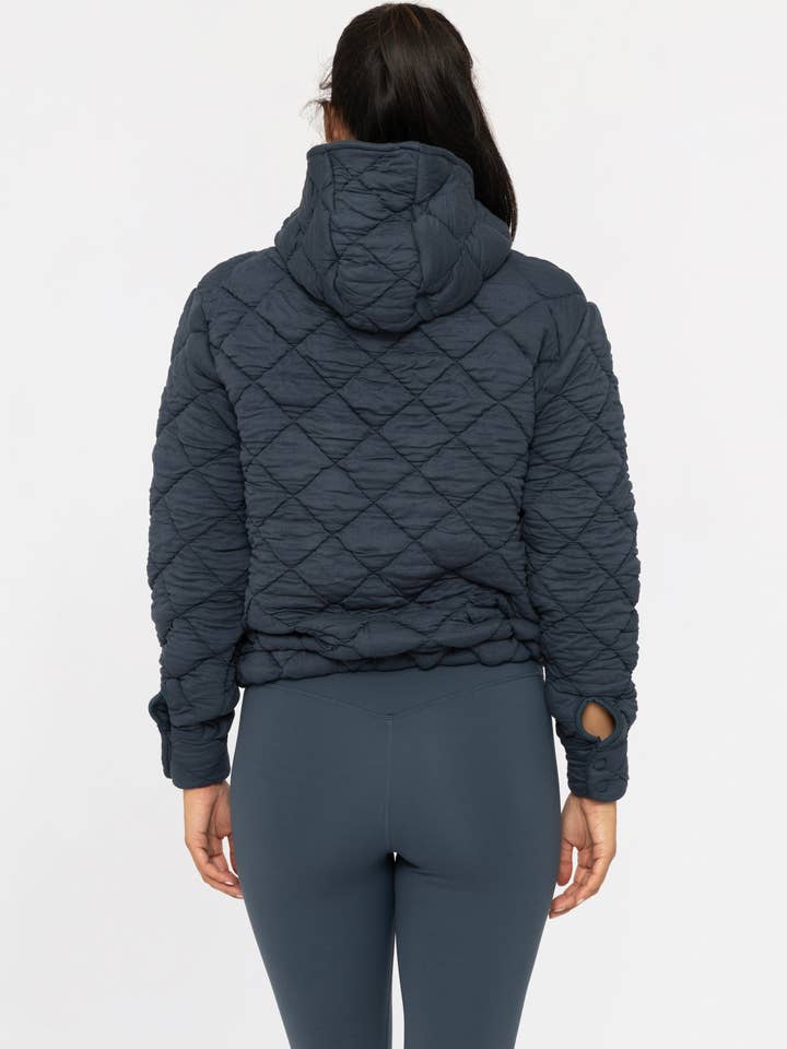 Mono B - Wholesale Hoodie - Women's - Quilted Fleece Pullover Hoodie