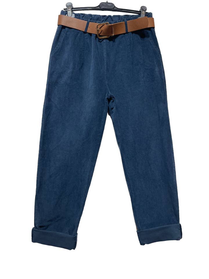 LINEN & COTTON HOUSE - Wholesale Pants - Women's - 00503 PANT IN VELVET FALL WINTER CLOTHING