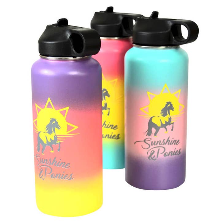 Sunshine & Ponies Wasserflasche für den Großhandel von Spiced Equestrian