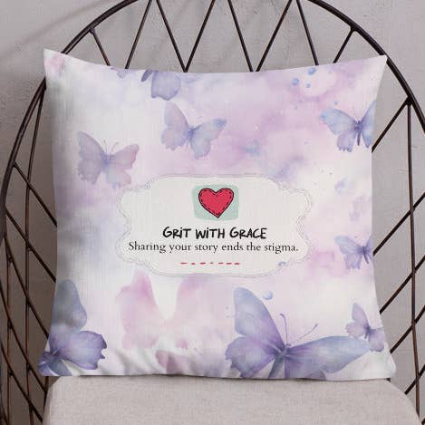 Butterfly Lover's Decorative Yet Comfortable Premium Pillow for wholesale by Grit with Grace, LLC