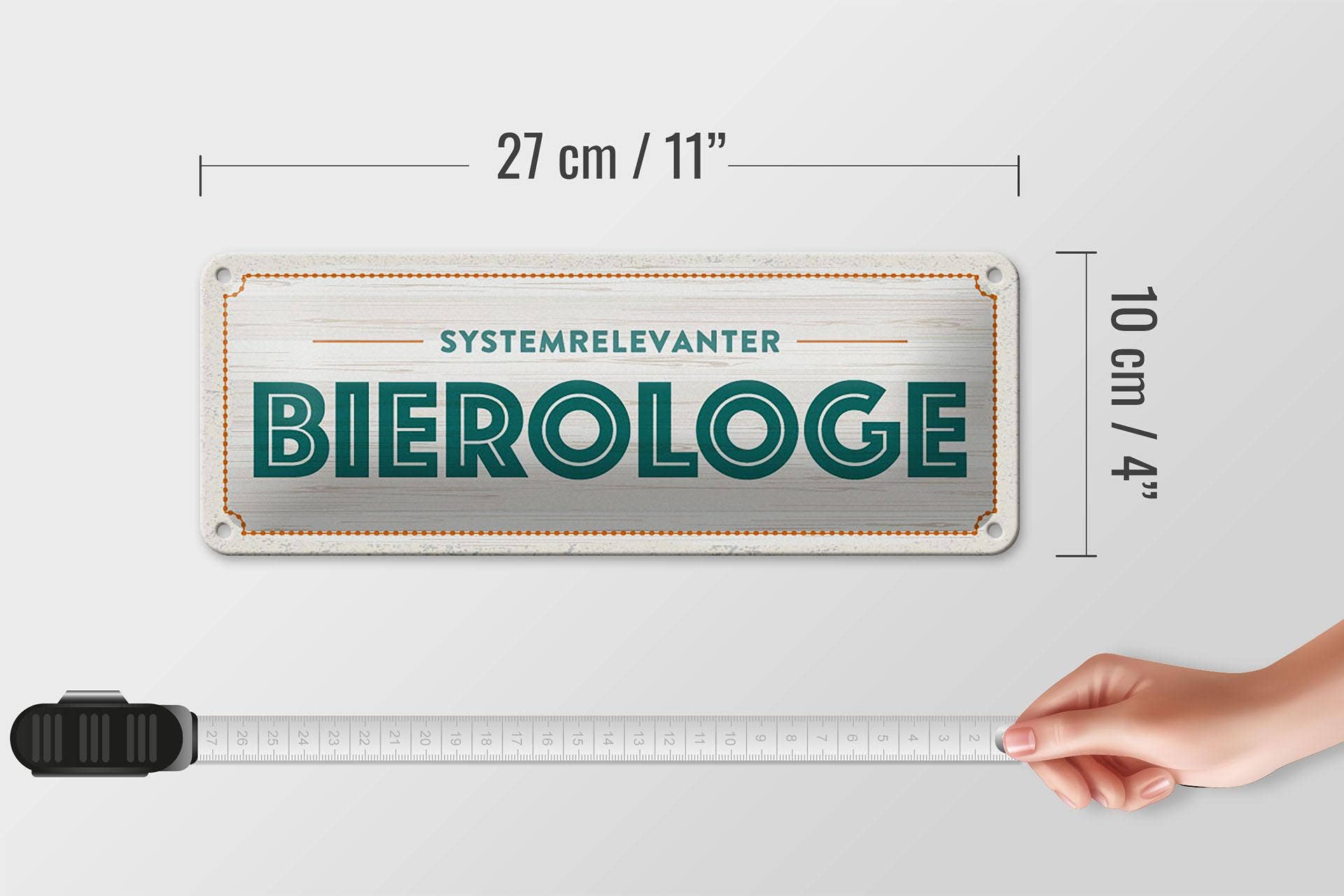 Femer - Wholesale Sign - Alcohol metal sign 27 x 10 cm system-relevant Bierologist decorative sign4