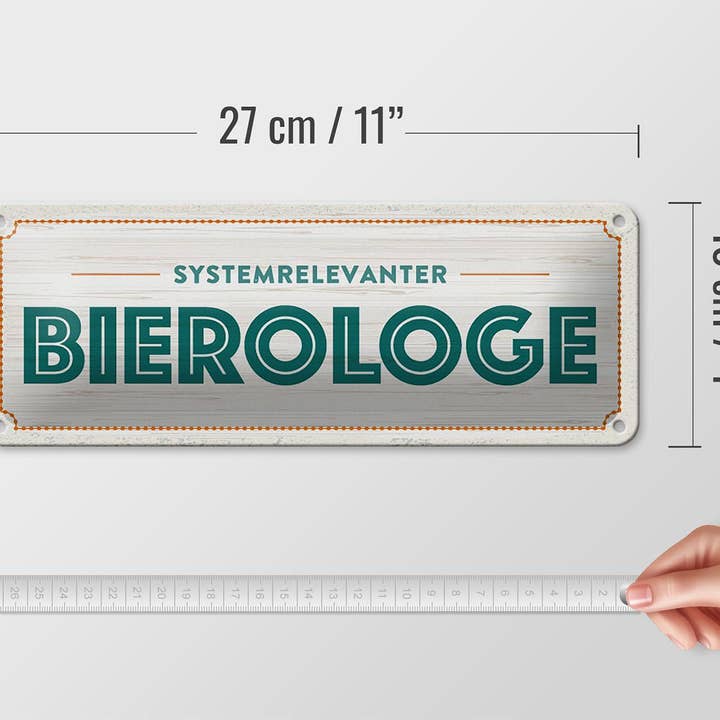 Femer - Wholesale Sign - Alcohol metal sign 27 x 10 cm system-relevant Bierologist decorative sign4