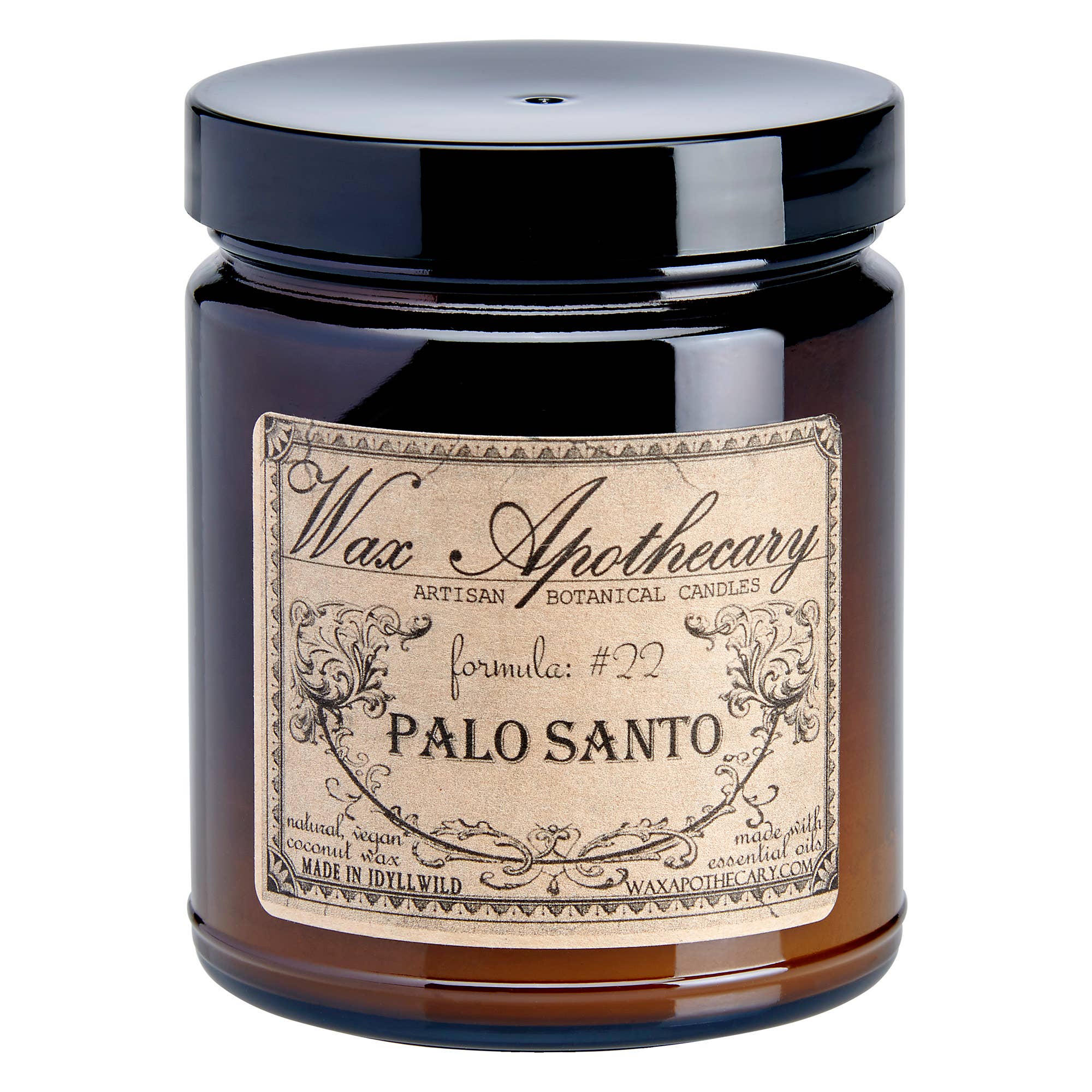 Wax Apothecary – wholesale Burkljus – 6oz botaniskt ljus i bärnstensfärgad glasburk - Välj en doft29