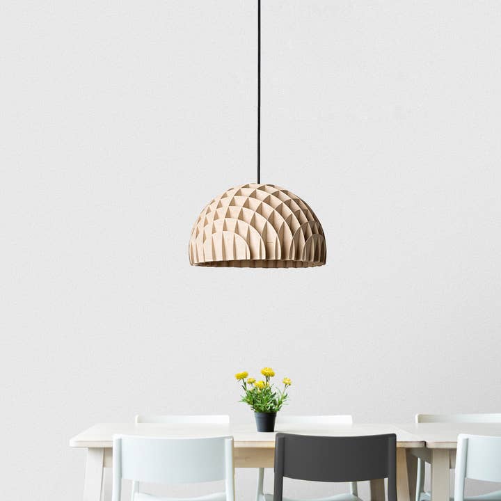 Arc Pendant Plywood Lamp Shade for wholesale by Lawa Design