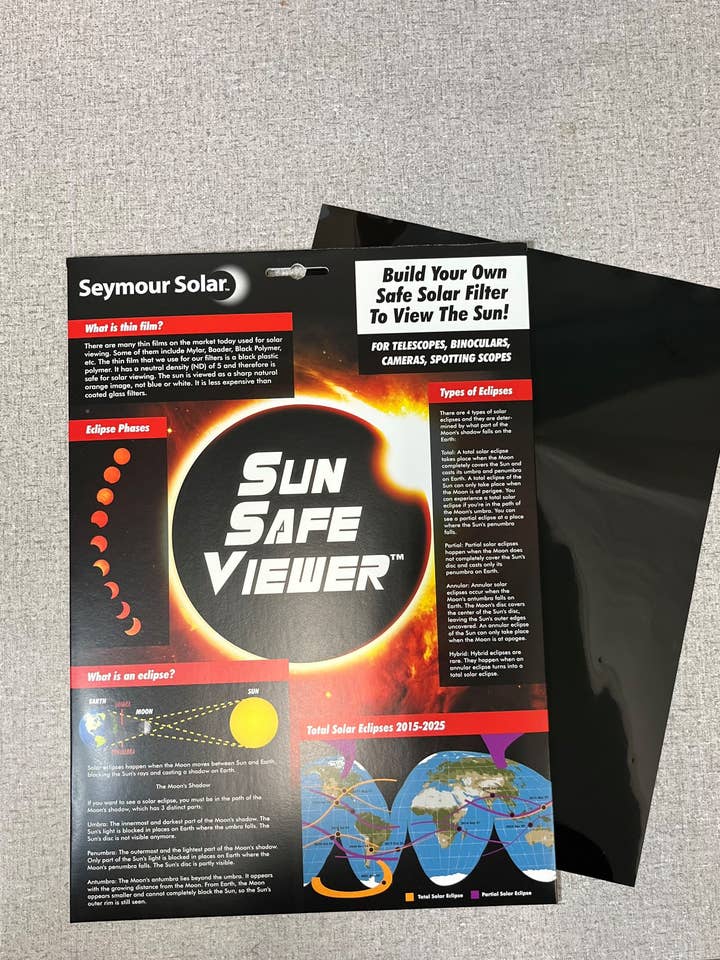 Feuilles de film solaire Hyperion, paquet de dix, 9 x 12 pouces pour la vente par Seymour Solar