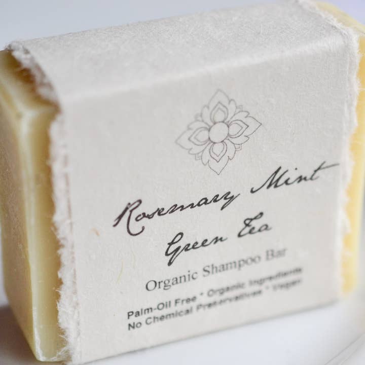 Rosemary Mint Green Tea Organic Shampoo Bar for wholesale by Unearth Malee
