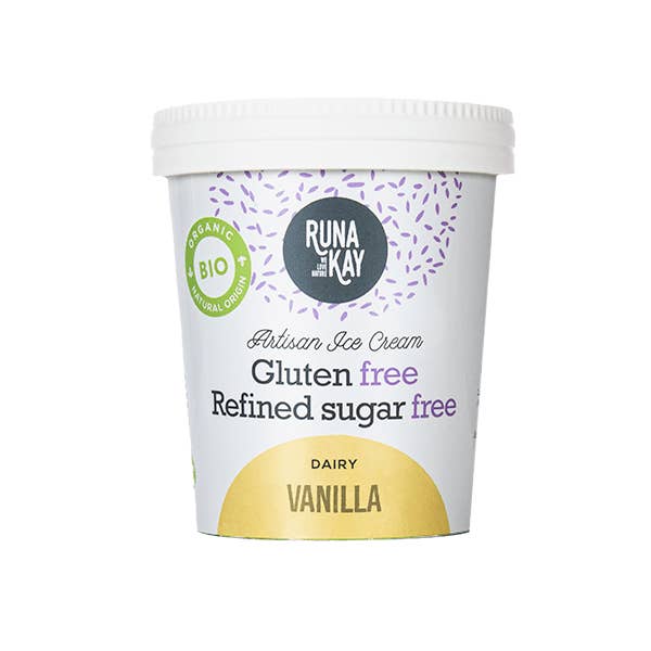 Runakay - Wholesale Ice Cream/Sorbet - VANILLA 460 ml ECOLOGICAL-SUGAR-FREE REFINED-GLUTEN-FREE