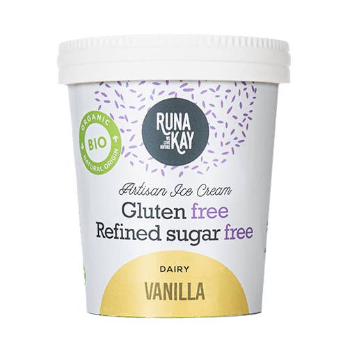 Runakay - Wholesale Ice Cream/Sorbet - VANILLA 460 ml ECOLOGICAL-SUGAR-FREE REFINED-GLUTEN-FREE0