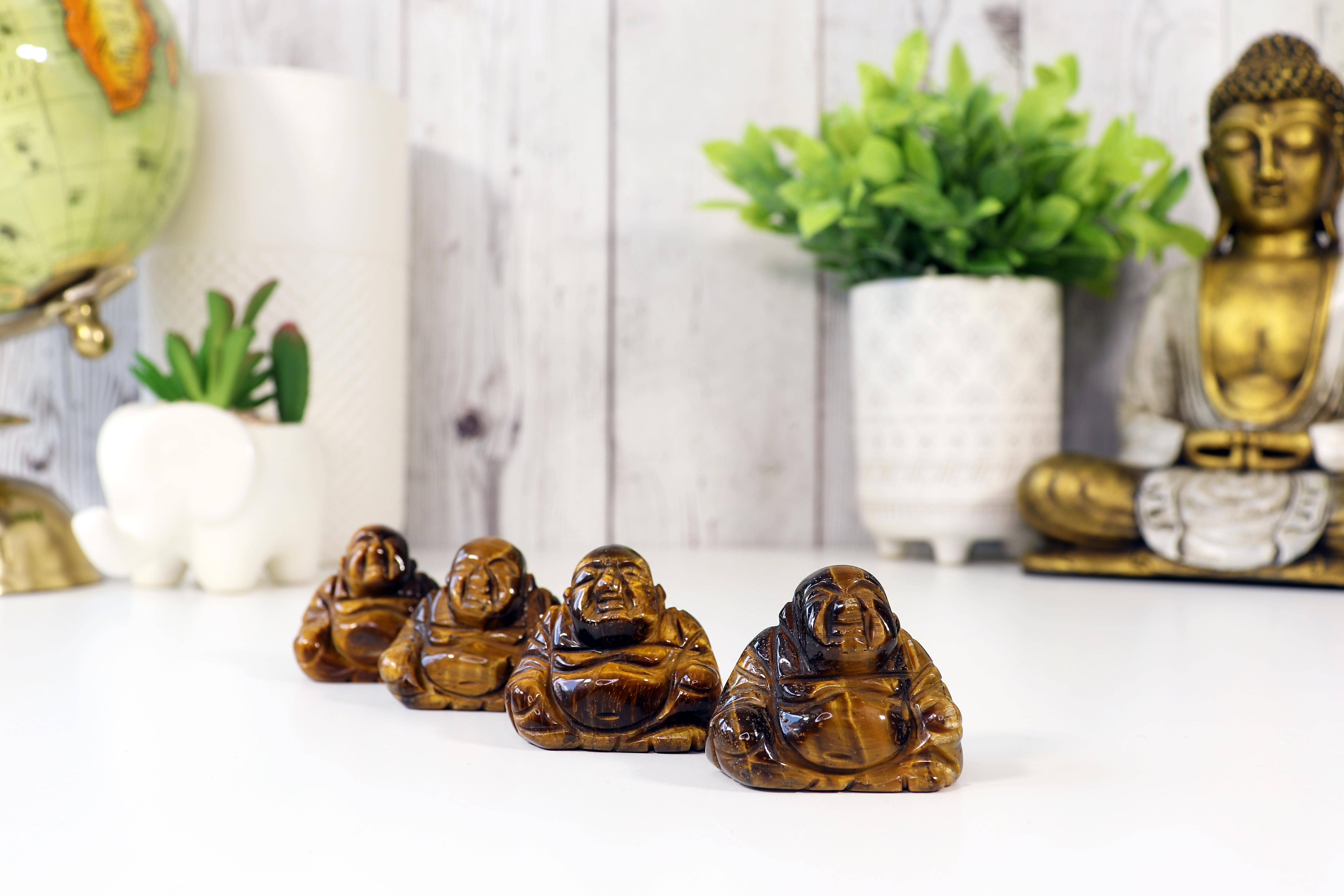 Natures Artifacts Inc – Engroshandel Pyntefigur – Tiger Eye Buddha - Håndskåret Mini Buddha8